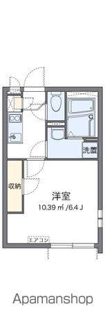 クレイノKEYAKIⅢ(1K/2階)の間取り写真