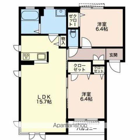 ラムズヒルⅡ(2LDK/2階)の間取り写真