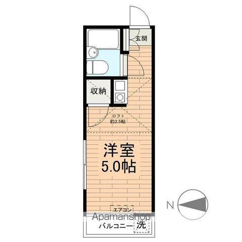 コーポ梅島(ワンルーム/1階)の間取り写真