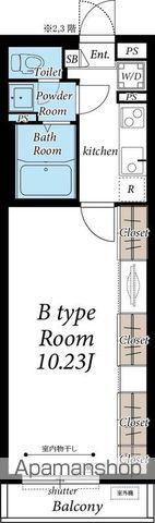 ウィルスター名取(1K/1階)の間取り写真