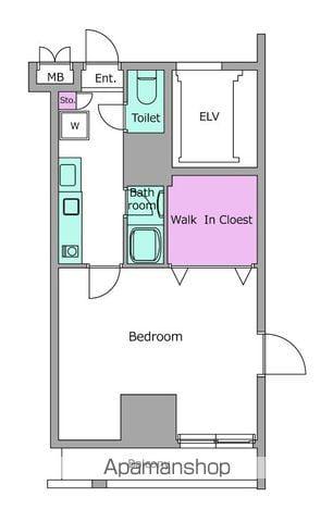 パークフラッツ西早稲田(1K/5階)の間取り写真