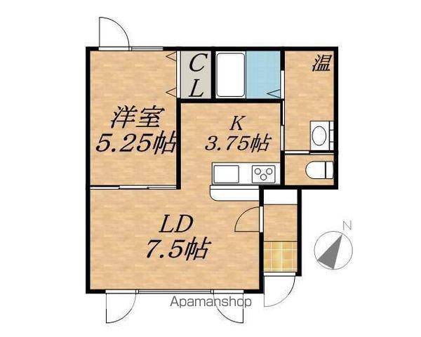 エスペランサ新得Ⅶ(1LDK/2階)の間取り写真