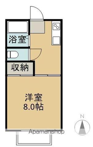 サンシティ桐(1K/1階)の間取り写真