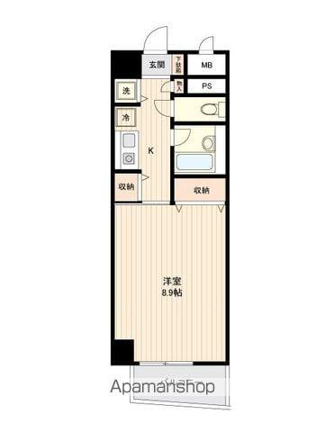 コスモリード幡ヶ谷(ワンルーム/10階)の間取り写真