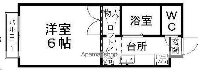 ベルトピア仙台4(1K/1階)の間取り写真