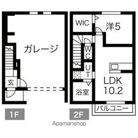 THE GARAGE(1LDK/1階)の間取り写真