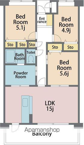 エスポワール(3LDK/5階)の間取り写真