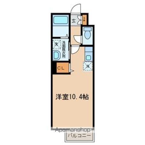 シャテランジュ光ヶ丘2(ワンルーム/1階)の間取り写真