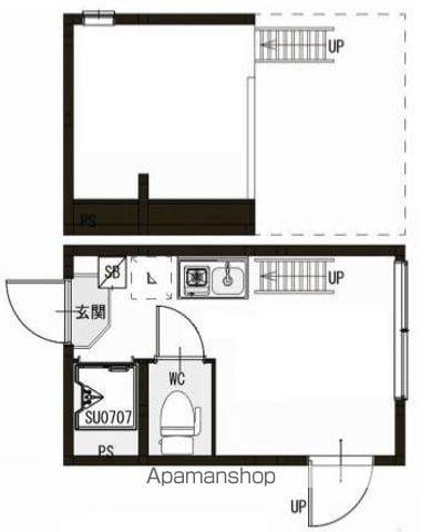 PROPS(ワンルーム/2階)の間取り写真