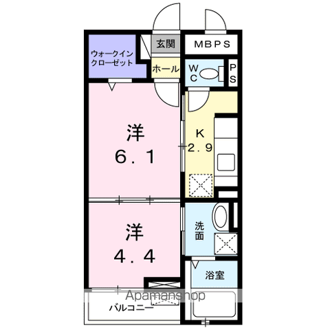 EXIV田園調布エクシブ(1DK/2階)の間取り写真