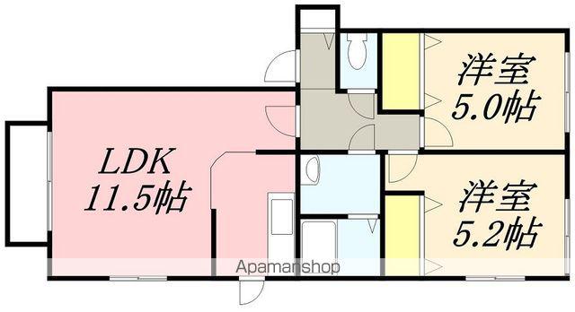 メゾン・ド・KⅡ(2LDK/1階)の間取り写真