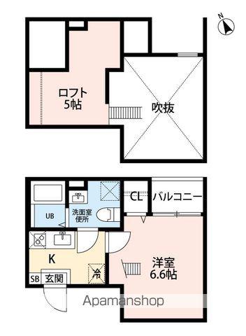 ヒラソル守山(1K/2階)の間取り写真