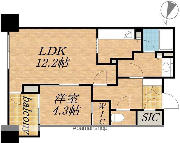 プライムメゾン南2条(1LDK/3階)の間取り写真