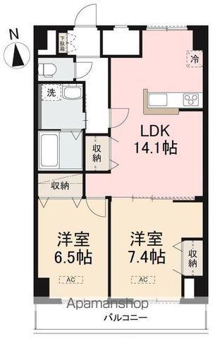 S-FORT栗林公園北(2LDK/3階)の間取り写真