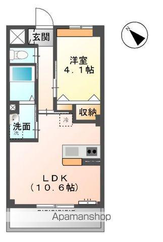 京成電鉄松戸線 鎌ケ谷大仏駅 徒歩19分 3階建 築8年(1LDK/1階)の間取り写真