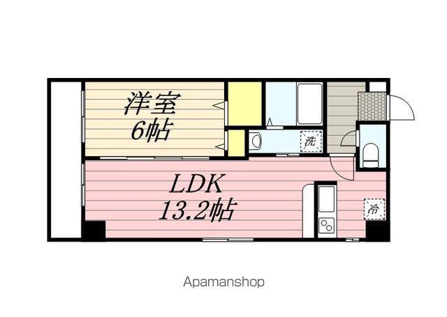 富士見NAMEKI MANSHION(1LDK/6階)の間取り写真