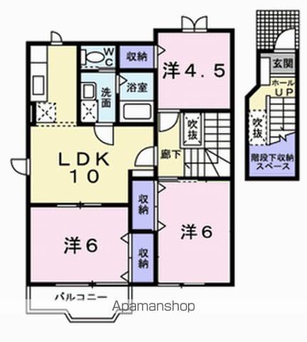 レフィナードⅢ(3LDK/2階)の間取り写真