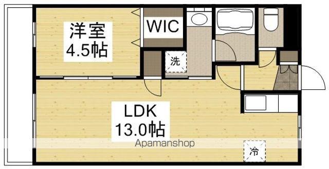 下中野 S-1ビル(1LDK/4階)の間取り写真