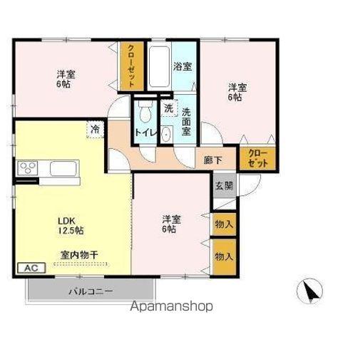 ソフィエルB(3LDK/2階)の間取り写真