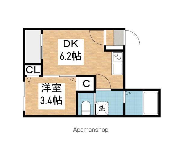 カーサアレグラ(1DK/1階)の間取り写真