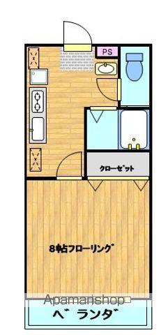 ユニティー城南(1K/2階)の間取り写真