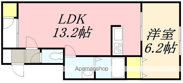 スペース万代Ⅳ(1LDK/2階)の間取り写真