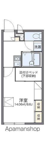 レオパレス観音堂(1K/2階)の間取り写真