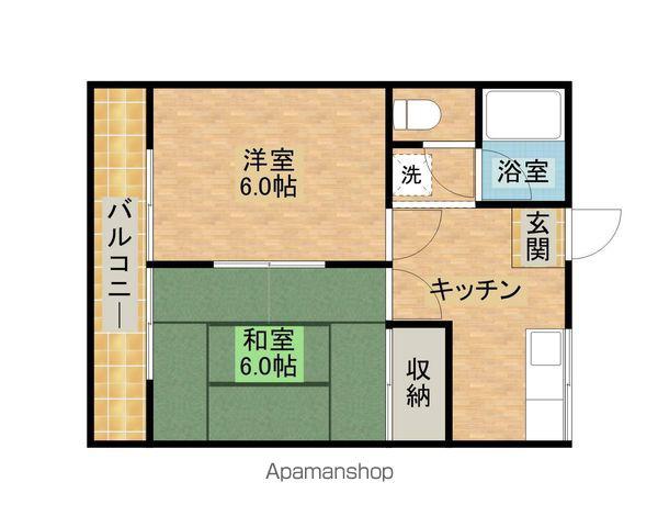 メゾン高品A(2DK/2階)の間取り写真