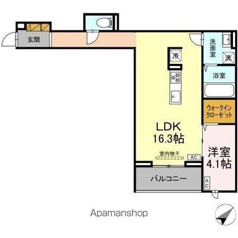 CLASSEUM都賀(1LDK/3階)の間取り写真