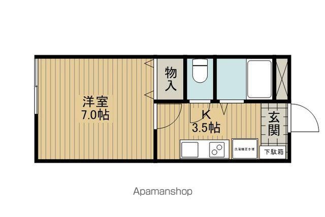 長峰ビーチハウス(1K/1階)の間取り写真