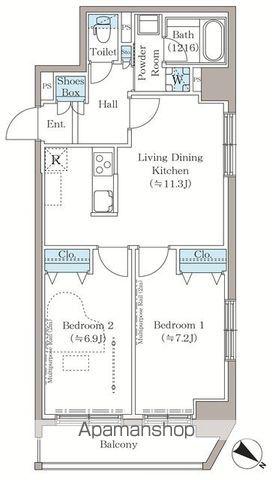 ステラテラス(2LDK/5階)の間取り写真