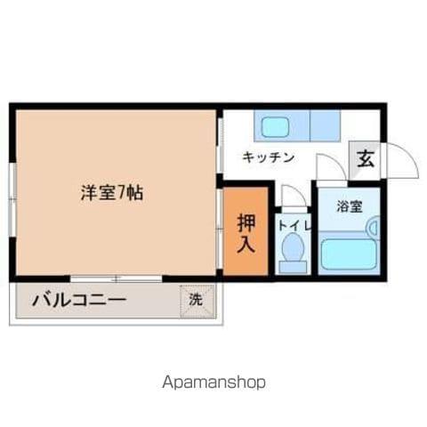 エレメント神宮東Ⅰ(1K/3階)の間取り写真