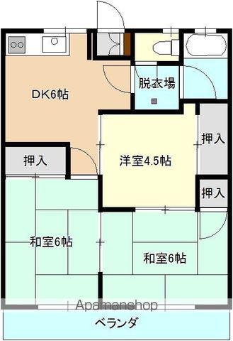 モリコーポ(3DK/2階)の間取り写真