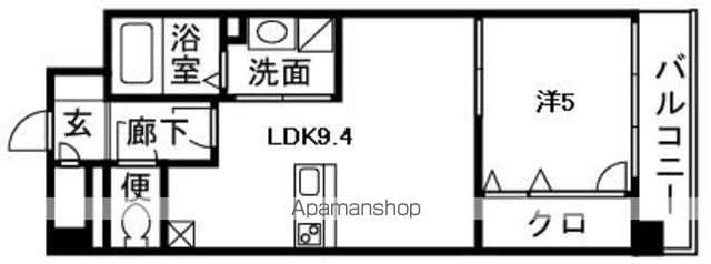 ADEN箱崎駅前(1LDK/11階)の間取り写真