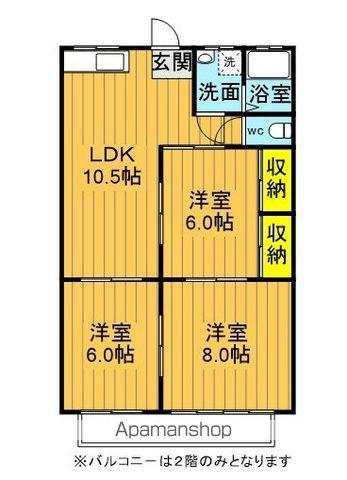 メゾン・ソレイユⅠ(3LDK/2階)の間取り写真