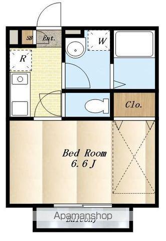 新間ハイツ(1K/2階)の間取り写真
