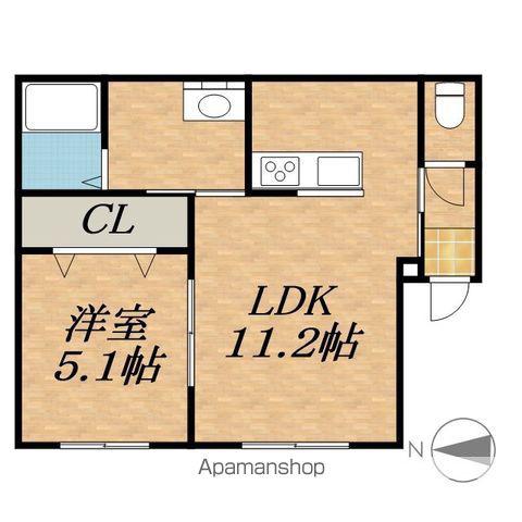 SORTE(1LDK/2階)の間取り写真