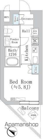 ウェスタ板橋仲宿(1K/3階)の間取り写真