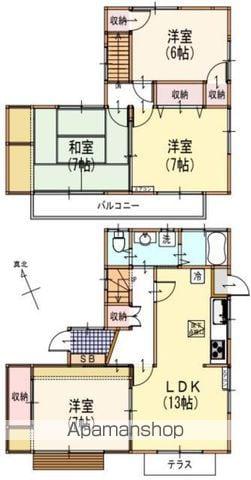 京王電鉄京王線 高幡不動駅 徒歩16分 2階建 築51年(4LDK)の間取り写真