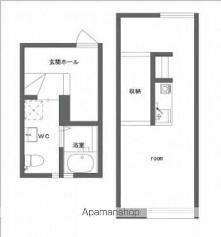 ラトリエ千代田町(ワンルーム/2階)の間取り写真