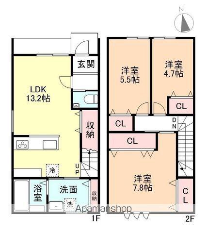 ナチュラルヴィレッジ恵比寿Ｃ棟(3LDK)の間取り写真