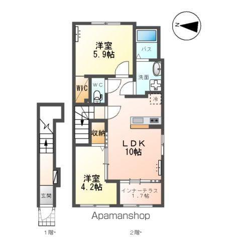 CONSOLAR(2LDK/2階)の間取り写真