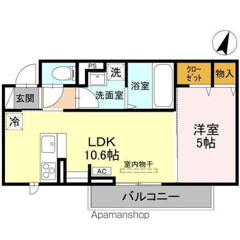 CLASSEUM幸西III(1LDK/2階)の間取り写真