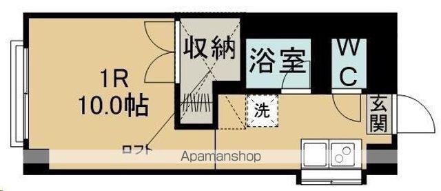 ハッピィ館(ワンルーム/4階)の間取り写真