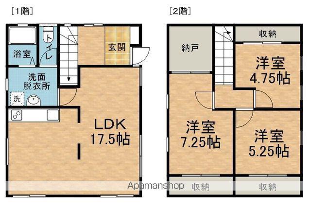 篠ノ井線 松本駅 バス乗車時間：25分 下二子バス停で下車 徒歩5分 2階建 築34年(3SLDK)の間取り写真