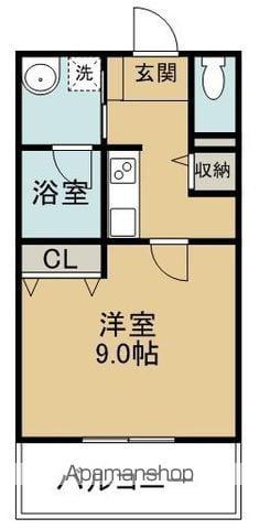 グランドソレーユ稲川(1K/1階)の間取り写真