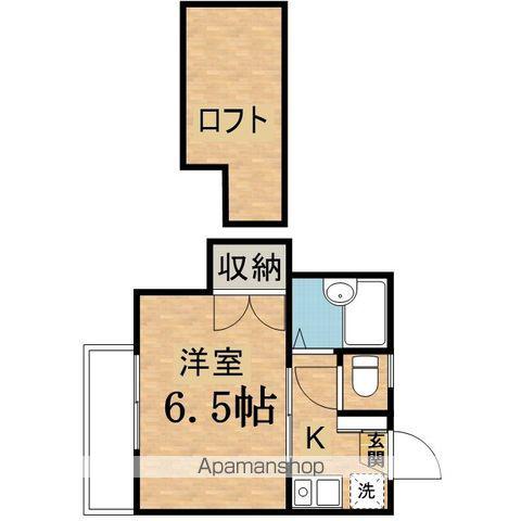 ベルエアー(1K/2階)の間取り写真