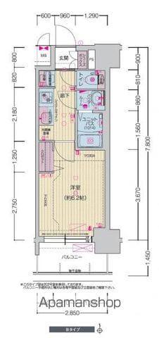 プレサンス千種駅前レイズ(1K/2階)の間取り写真