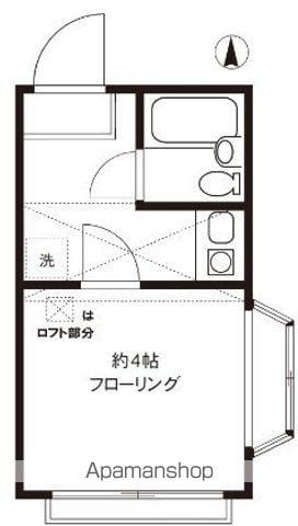 ウィングコート東高円寺(1K/2階)の間取り写真
