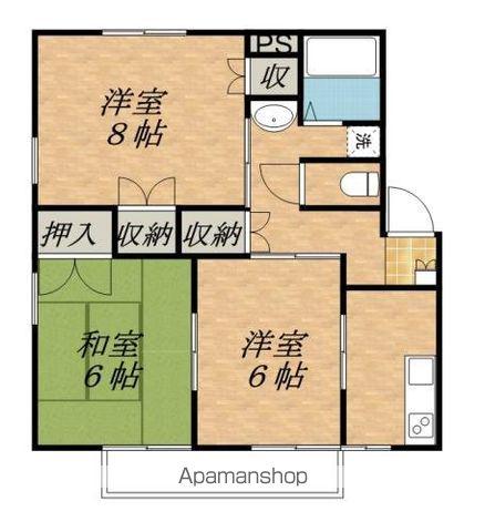 フローラルパレス双和(3K/2階)の間取り写真